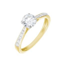 Bague Solitaire Laetitia Or Jaune Diamant Synthetique