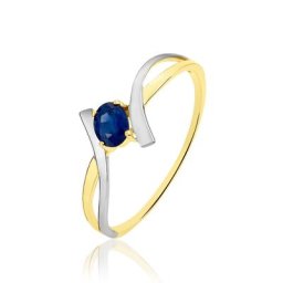 Bague Rosmunda Or Bicolore Saphir