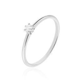 Bague Solitaire Samantha Or Blanc Diamant