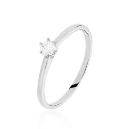Bague Solitaire Samantha Or Blanc Diamant