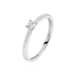 Bague Solitaire Laetitia Or Blanc Diamant