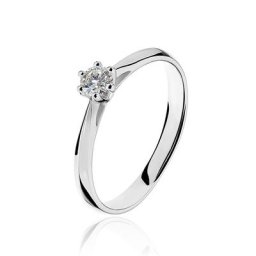 Bague Solitaire Veronika Or Blanc Diamant