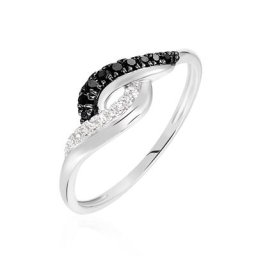 Bague Sculptural Or Blanc Diamant