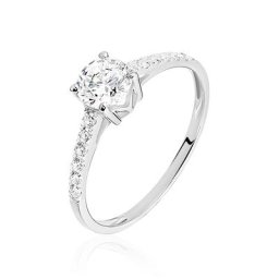 Bague Manon Or Blanc Oxyde De Zirconium
