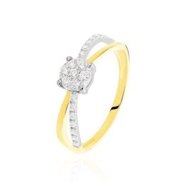 Bague Solitaire Shonah Or Bicolore Diamant