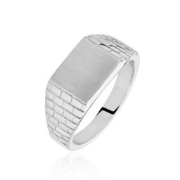 Chevalière Argent Blanc Corentyn