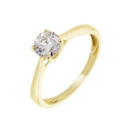Bague Solitaire Fiona Or Jaune Diamant Synthetique