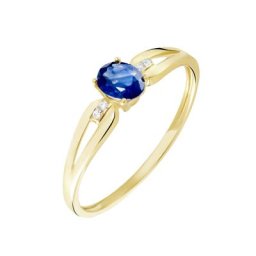 Bague Or Jaune Ebrard Saphir Diamants