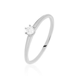 Bague Solitaire Samantha Or Blanc Diamant