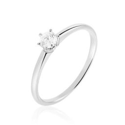 Bague Solitaire Samantha Or Blanc Diamant