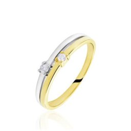 Bague Superposition Or Bicolore Diamant
