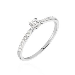 Bague Solitaire Laetitia Or Blanc Diamant