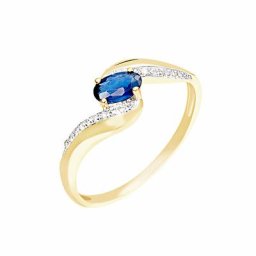Bague Celestine Or Jaune Saphir Et Diamant