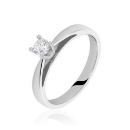 Bague Solitaire Loren Or Blanc Diamant