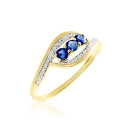 Bague Aurora Or Bicolore Saphir Et Diamant