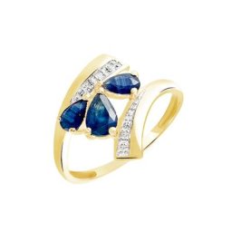 Bague Dahlia Or Jaune Saphir Diamant