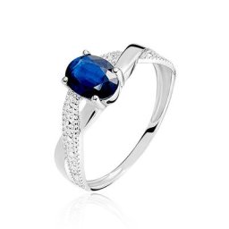 Bague Candice Or Blanc Saphir