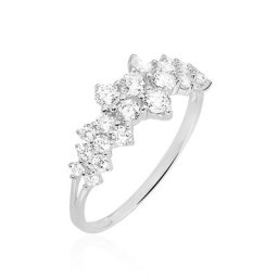 Bague Tokyo Or Blanc Oxyde De Zirconium