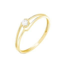 Bague Veroucha Or Jaune Oxyde De Zirconium