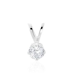 Pendentif Mabila Or Blanc Oxyde De Zirconium
