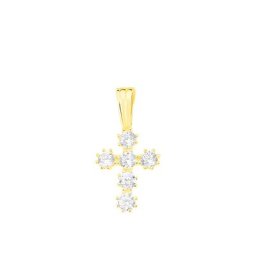 Pendentif Canice Croix Or Jaune Oxyde De Zirconium