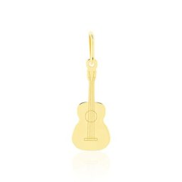 Pendentif Fatema Musique Guitare Or Jaune