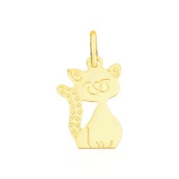 Pendentif Egee Chat Or Jaune