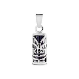 Pendentif Tiki Argent Blanc Onyx