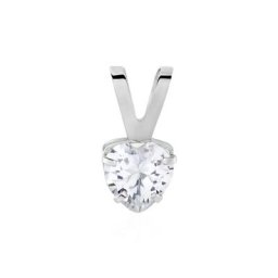 Pendentif Or Blanc Oxyde