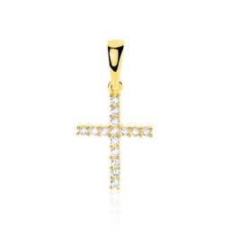 Pendentif Canice Croix Or Jaune Oxyde De Zirconium
