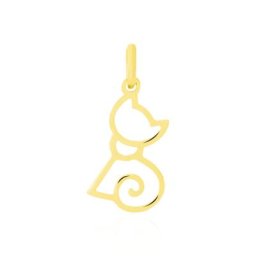 Pendentif Egee Chat Or Jaune