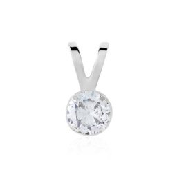 Pendentif Mabila Or Blanc Oxyde De Zirconium