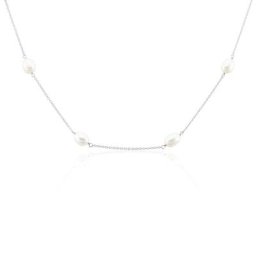 Collier Sautoir Argent Gaspar Perles De Culture 7-8mm 73cm