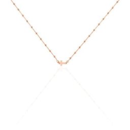Collier Opale Argent Rose