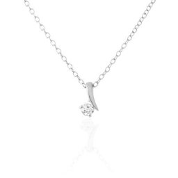 Collier April Argent Blanc Oxyde De Zirconium