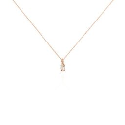 Collier Antonia Or Rose Morganite Et Oxyde De Zirconium