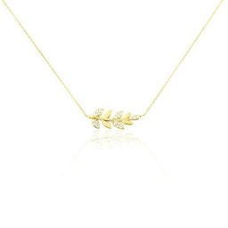 Collier Or Jaune Nahia Oxydes De Zirconium
