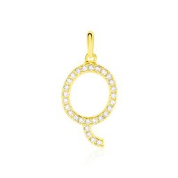 Pendentif Lettre Q Or Jaune Oxyde