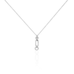 Collier Ela Argent Blanc Oxyde De Zirconium