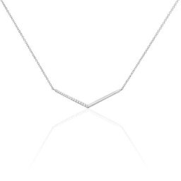 Collier Emea Argent Blanc Oxyde De Zirconium