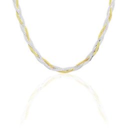 Collier Elae Argent Bicolore