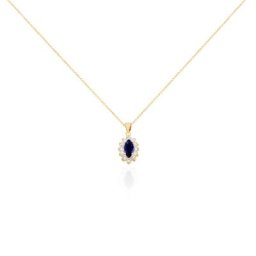 Collier Lisea Plaqué Or Jaune Verre Et Oxyde De Zirconium