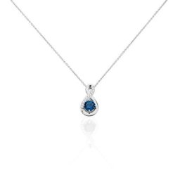 Collier Augusta Or Blanc Topaze Et Oxyde De Zirconium