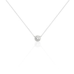 Collier Eurycide Or Blanc Oxyde De Zirconium