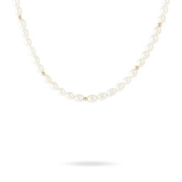 Collier Billes Or Jaune Perle De Culture