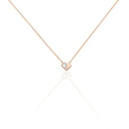 Collier Rossana Argent Rose Pierre De Synthese