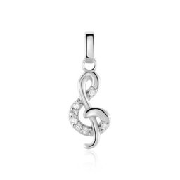 Pendentif Amelot Argent Blanc Oxyde De Zirconium