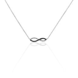 Collier Prudentia Argent Blanc Oxyde De Zirconium