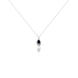 Collier Dalil Or Blanc Topaze Oxyde