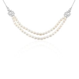 Collier Pygmalion Argent Blanc Oxyde De Zirconium Perle De Culture